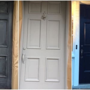 Before and After Door Painting result