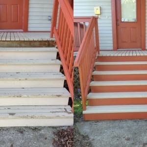 stair deck before after